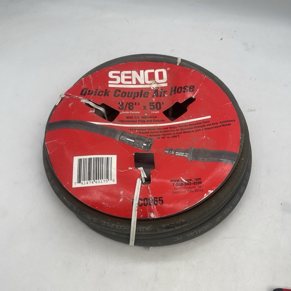 Senco Air Hose With Plugs & Couplers New Wrapped
